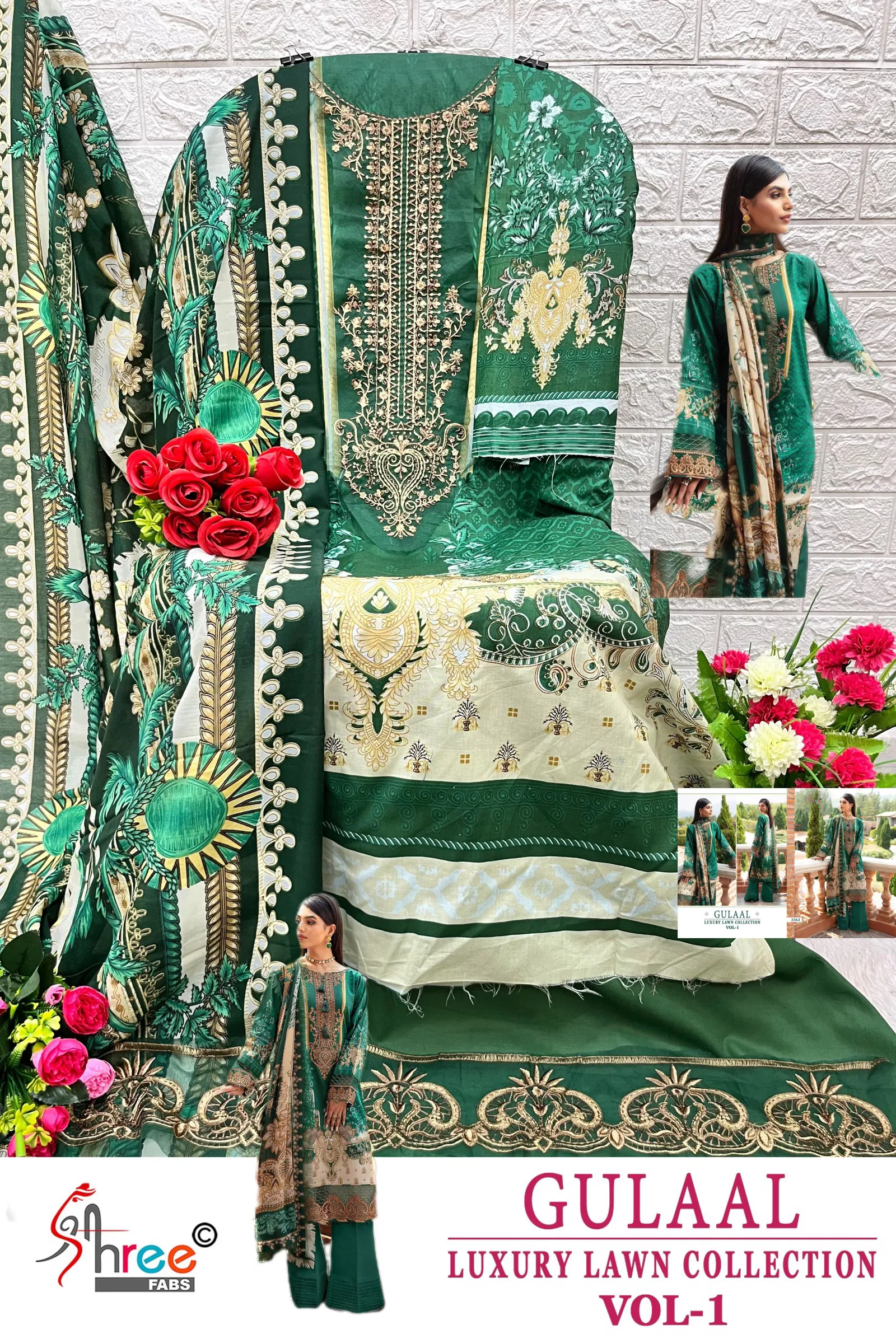 Gulaal Luxury Lawn Collection Vol 1 Nx By Shree Cotton Wholesale Pakistani Suits Wholesale